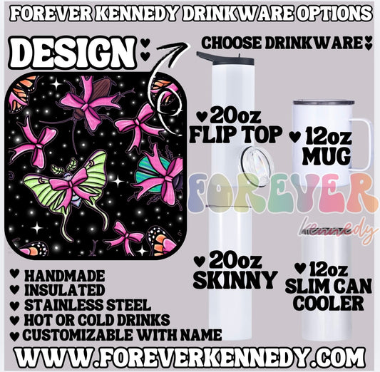 (MTO) CHOOSE DRINKWARE:  Insects & Bows