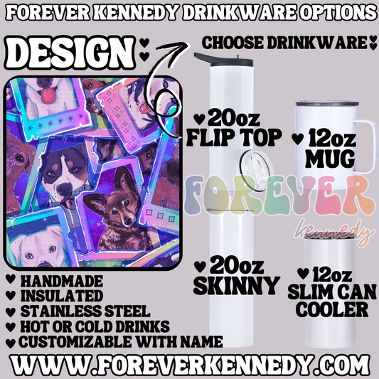 (MTO) CHOOSE DRINKWARE: Tarot Dogs