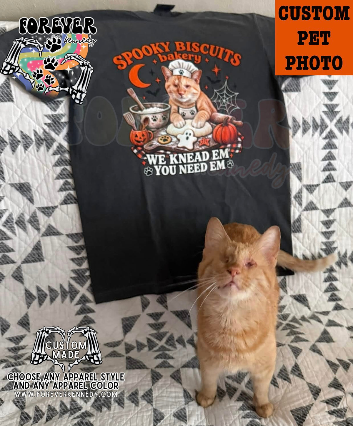 MADE TO ORDER APPAREL - Spooky Biscuits *custom photo*