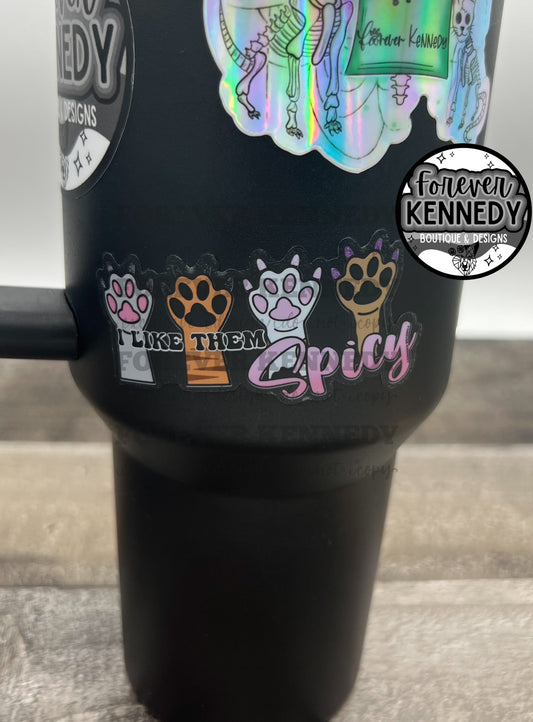 (RTS) CLEAR Vinyl Sticker: Exclusive / I like them spicy