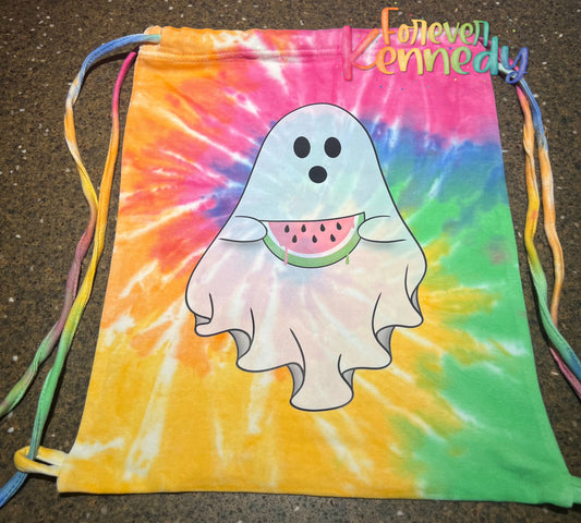 (MTO) Drawstring Bag: Summer / Watermelon ghost