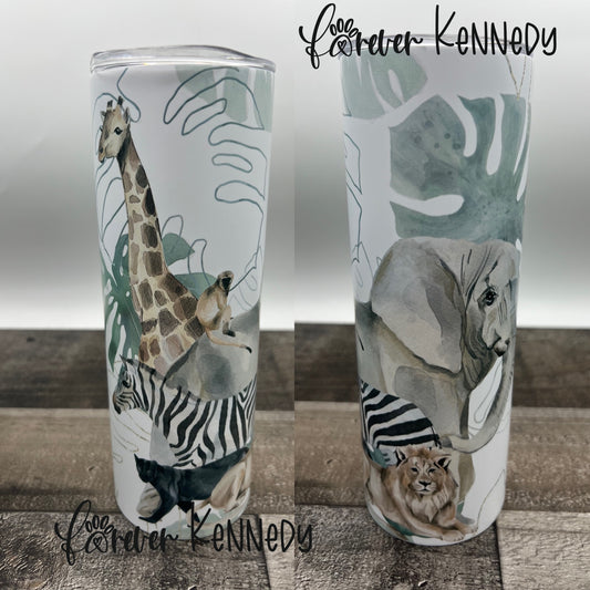 (MTO) 20oz Tumbler: Zoo / Stacked collage