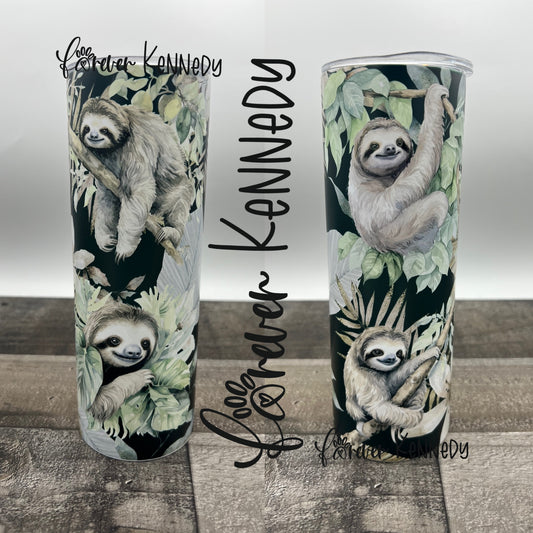 (MTO) 20oz Tumbler: Zoo / Sloth