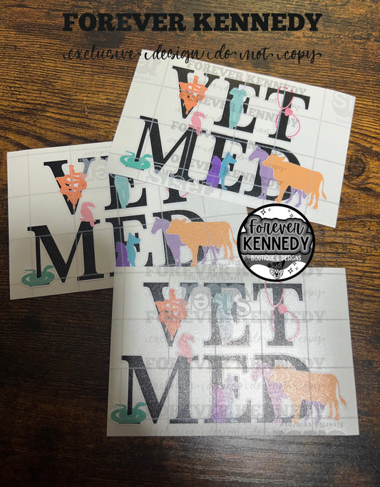 (RTS) Vinyl Decal: Exclusive / Vet Med Collage