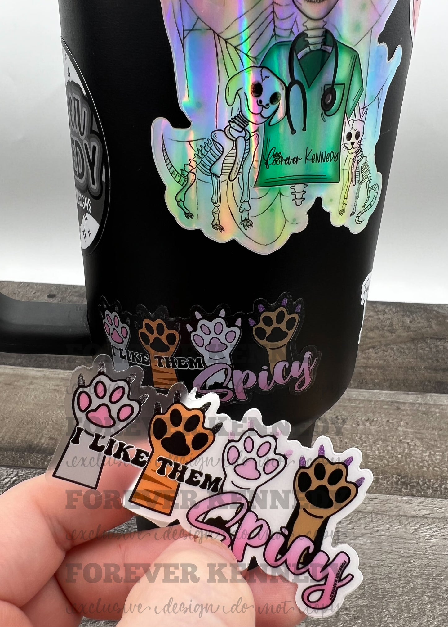 (RTS) CLEAR Vinyl Sticker: Exclusive / I like them spicy