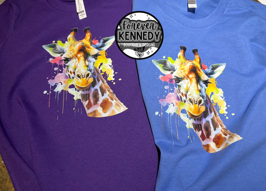 (MTO) Pick your Apparel: Zoo / Watercolor Giraffe