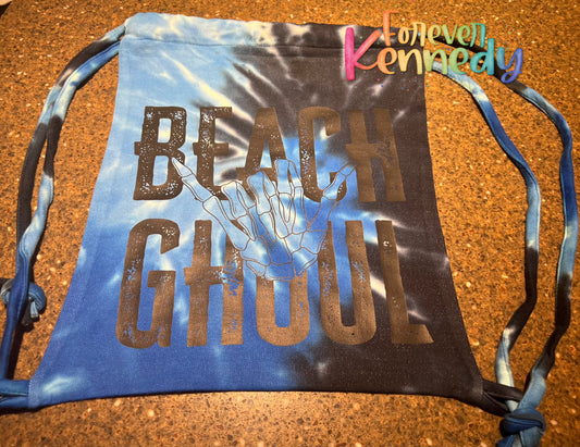 (MTO) Drawstring Bag: Summer / Beach Ghoul