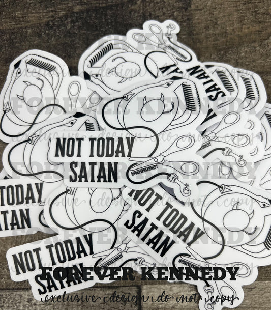 (RTS) Vinyl Sticker: Exclusive / Not today Satan