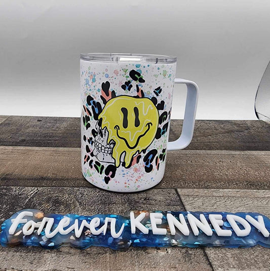 (MTO) Mug with Handle: Faves / Melting Smiley Skull