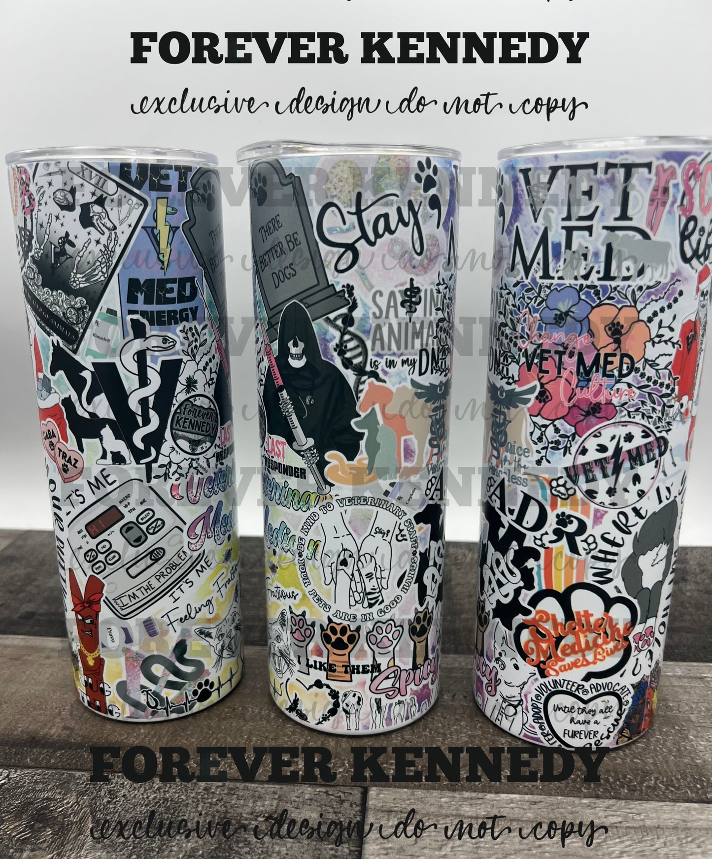 (MTO) EXCLUSIVE Sub Tumbler: Veterinary ‘Sticker’ Collage