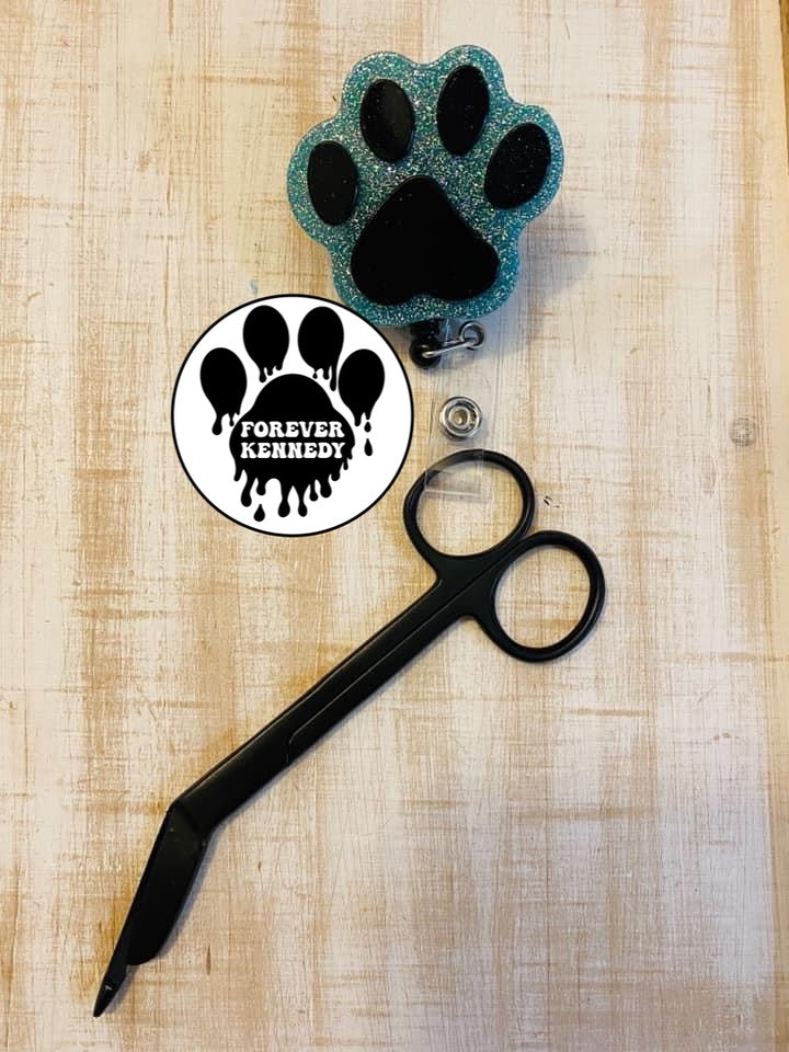 (PO) Epoxy Badge Reel: Paw Print