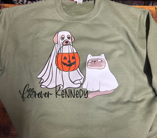 (MTO) Pick Your Apparel: Ghost cat and dog trick or treat