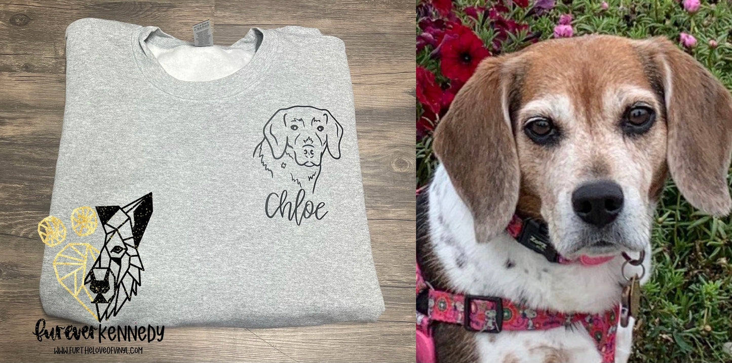 (PO) Custom Pet Portrait Line Art