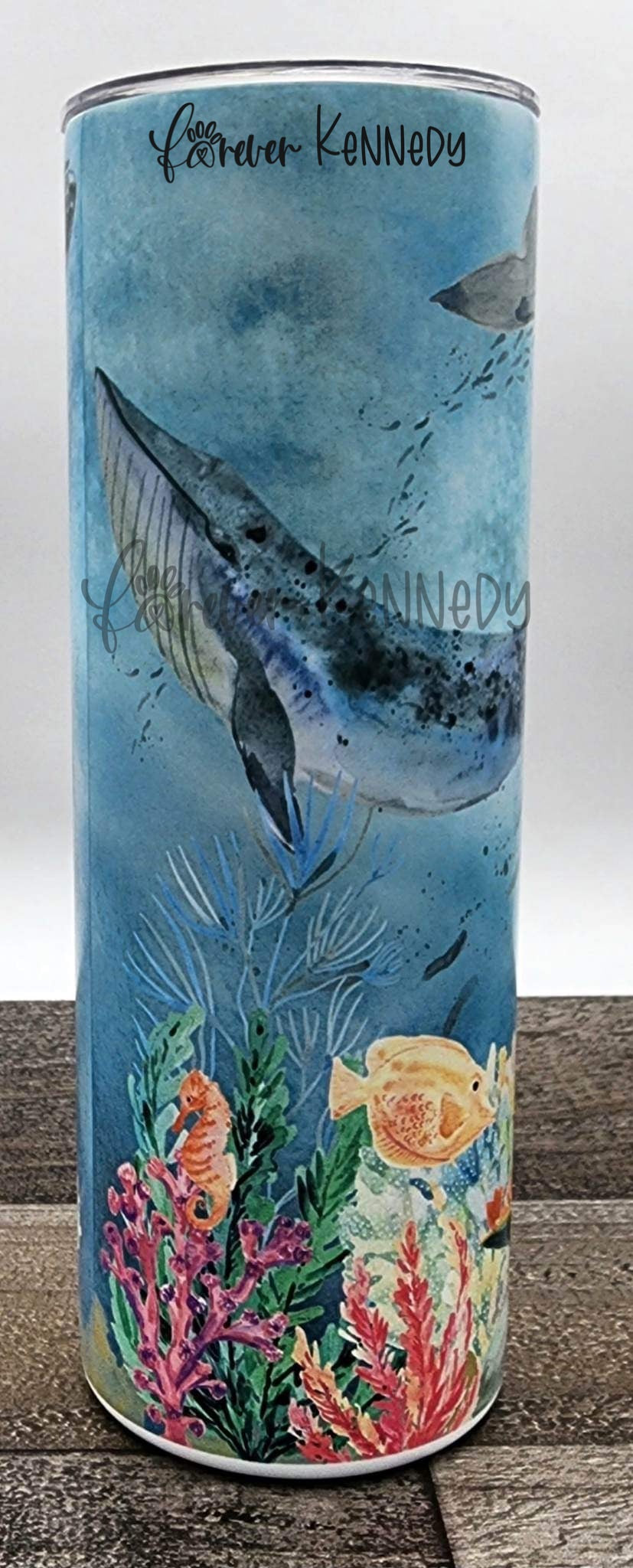(MTO) 20oz Tumbler: Ocean / Whale