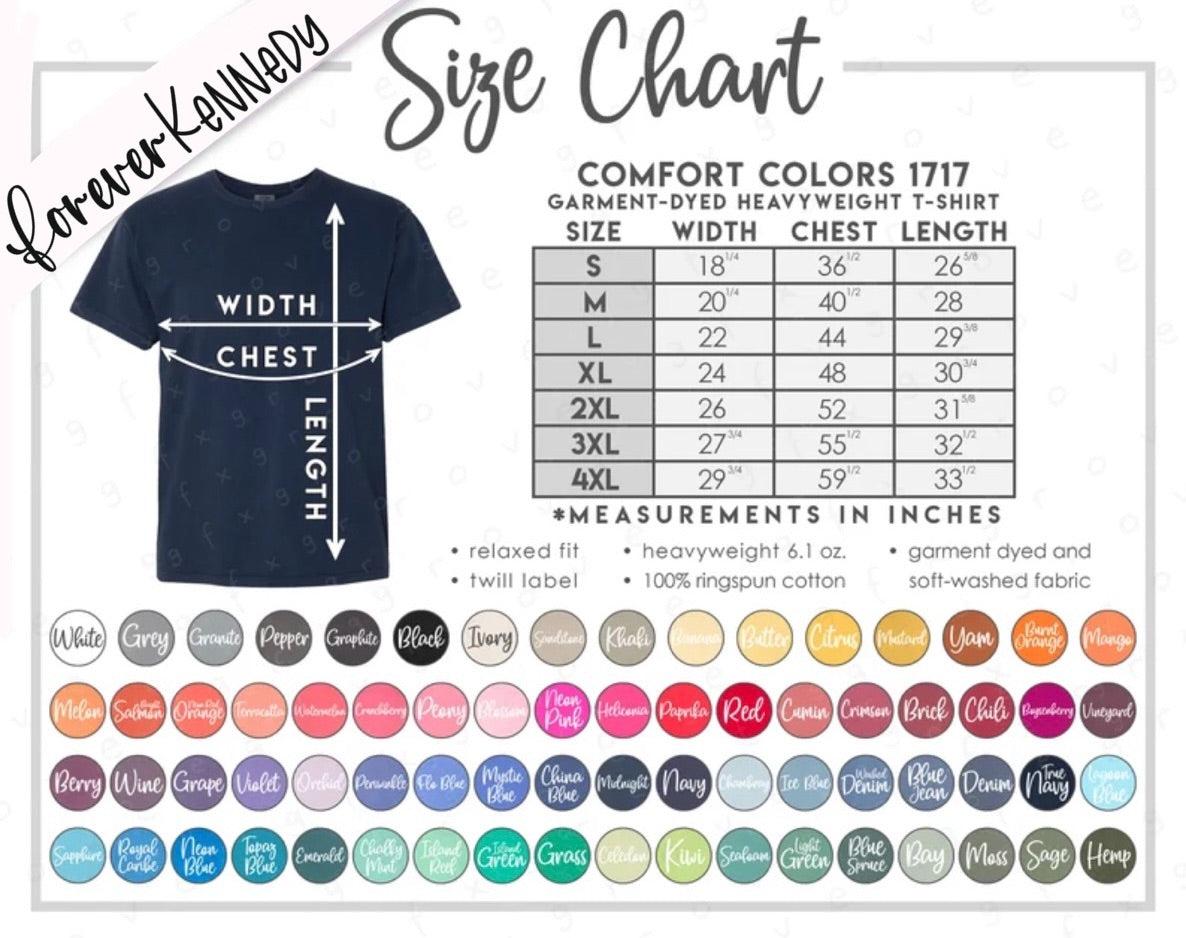 Apparel Upgrade- Comfort Colors 1717