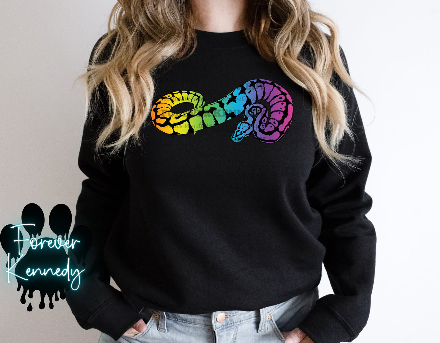 (MTO) EXCLUSIVE Pick your Apparel: Black Rainbow Snake