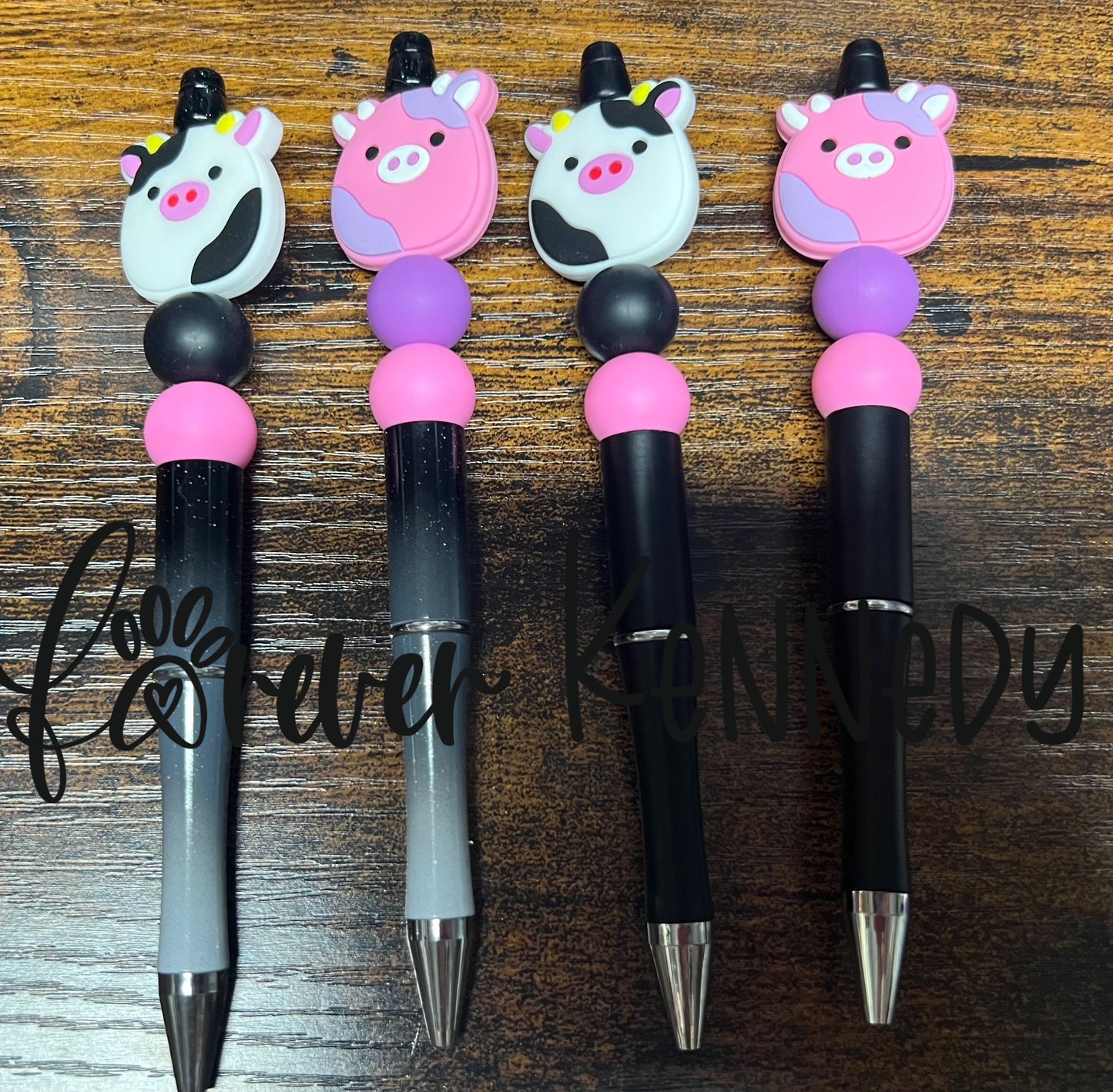 (RTS) Beaded Pen / Squishy Cow