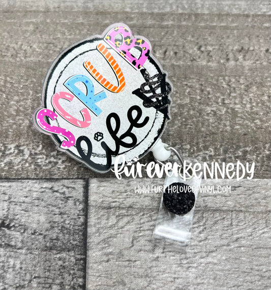 (MTO) Badge Reel: Veterinary/ Scrub Life