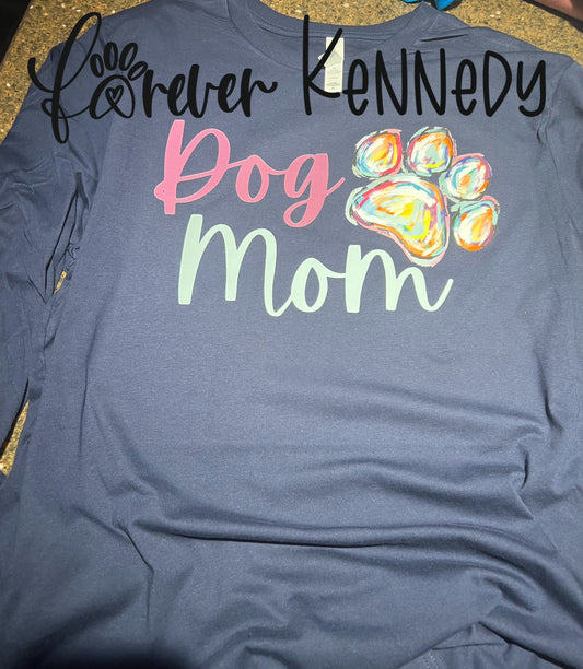 (MTO) Pick your Apparel: Dog Mom (Colorful Paw)