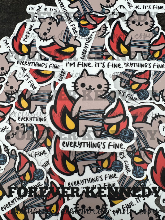 (RTS) Vinyl Sticker: EXCLUSIVE / Everything’s fine