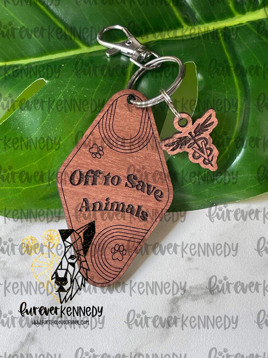 (RTS) Keychain: Veterinary Off to Save Animals