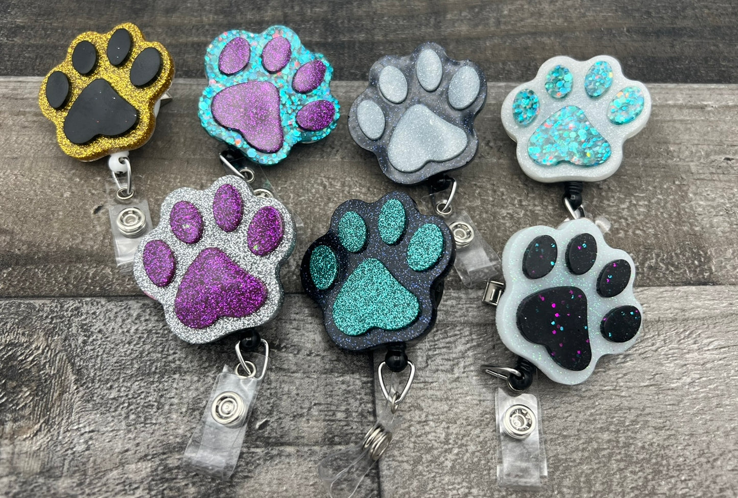 (PO) Epoxy Badge Reel: Paw Print