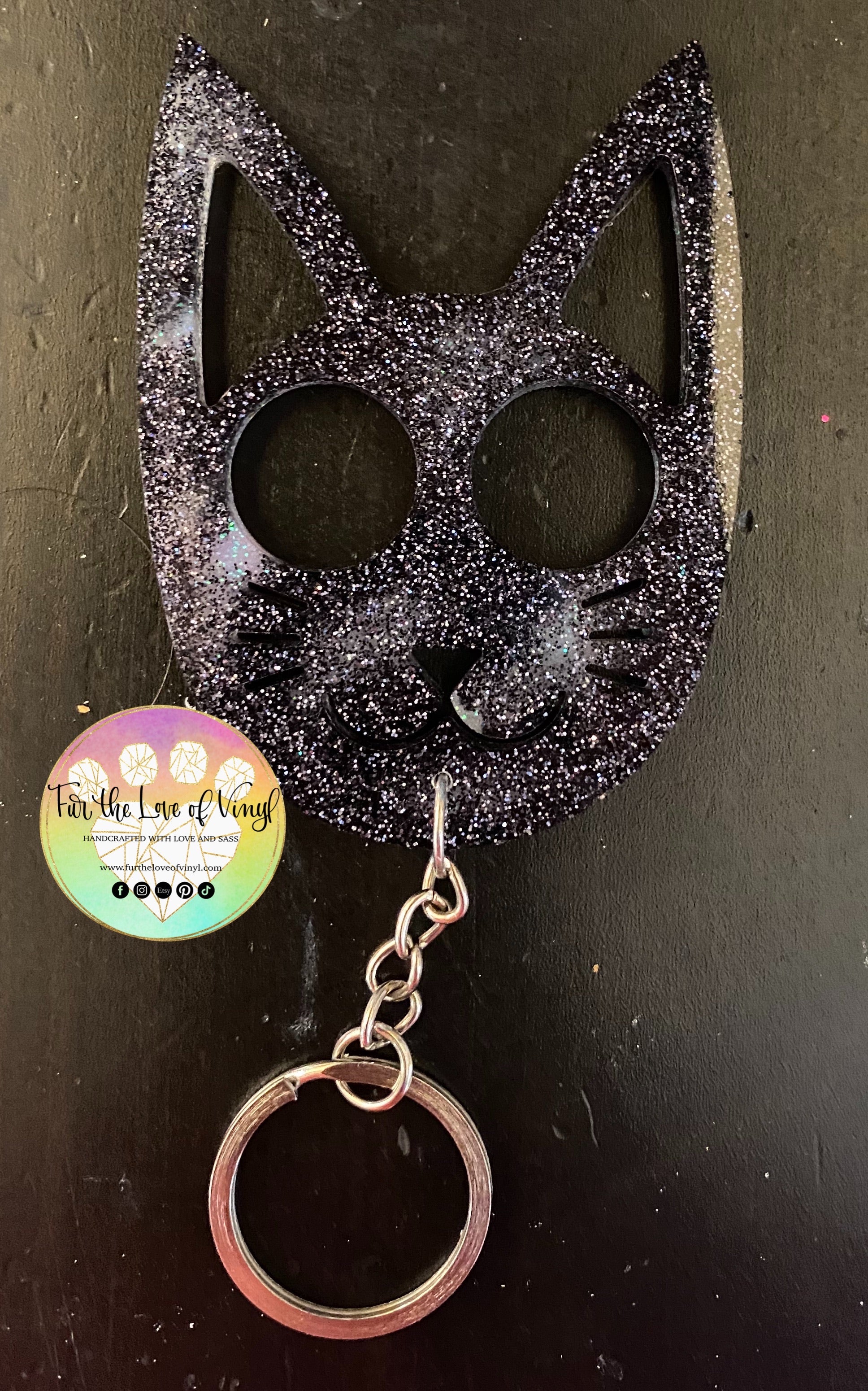 Black Cat Self Defense Keychain