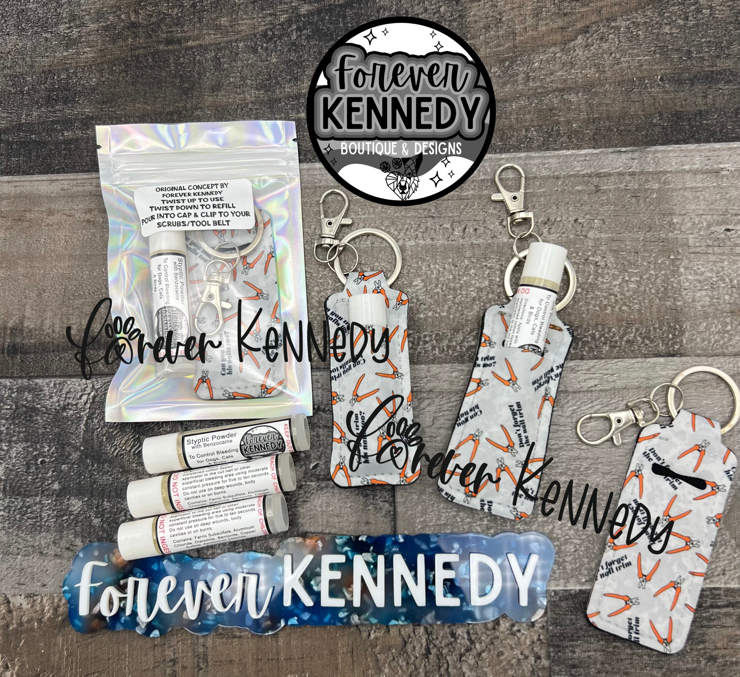 Powder Key Chain (RTS) EXCLUSIVE: Styptic Powder Holder / Keychain – Forever Kennedy